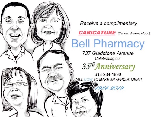 Bell Pharmacy Caricature